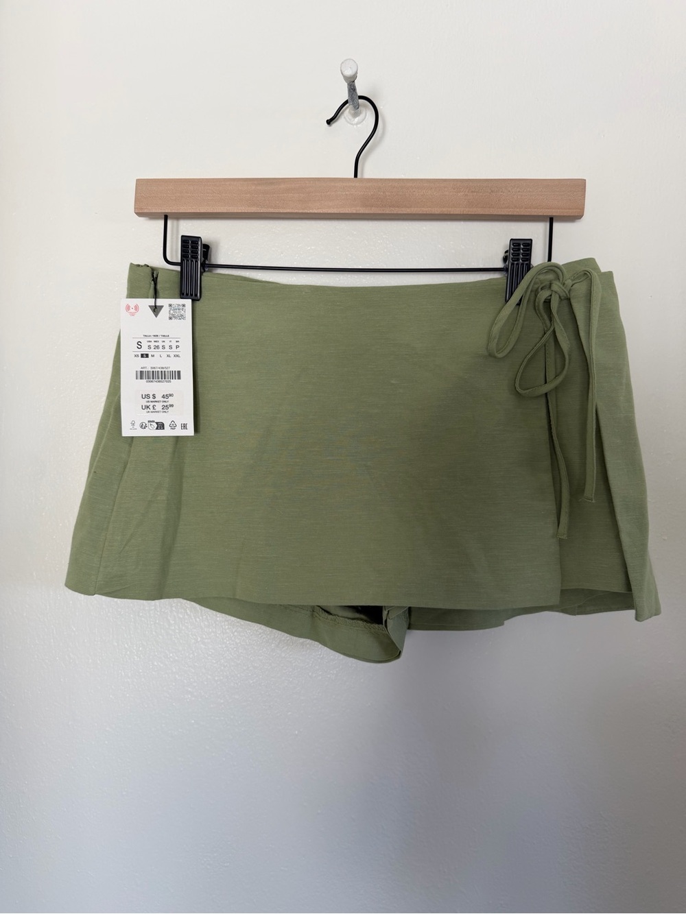 NWT Sage Zara Tie-Waist Skort